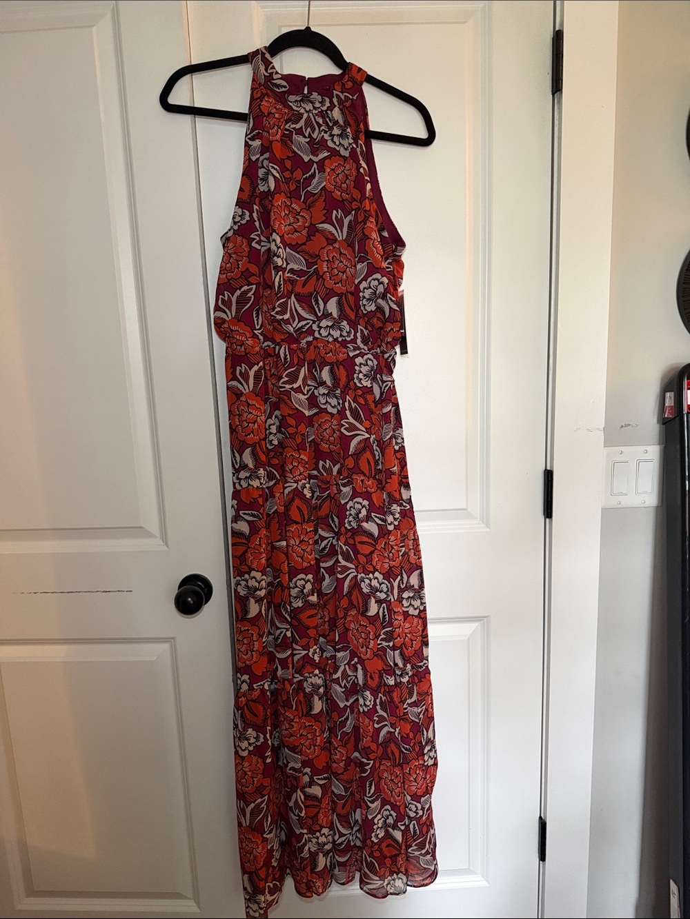 NWT Floral Maxi Dress Sleeveless Boho Fall Wedding Guest Dress Size 8